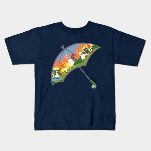 Jolly Holiday Kids T-Shirt by SurefootDesigns